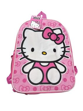 Hello Kitty Pink and White Kids Backpack with Bow Graphic